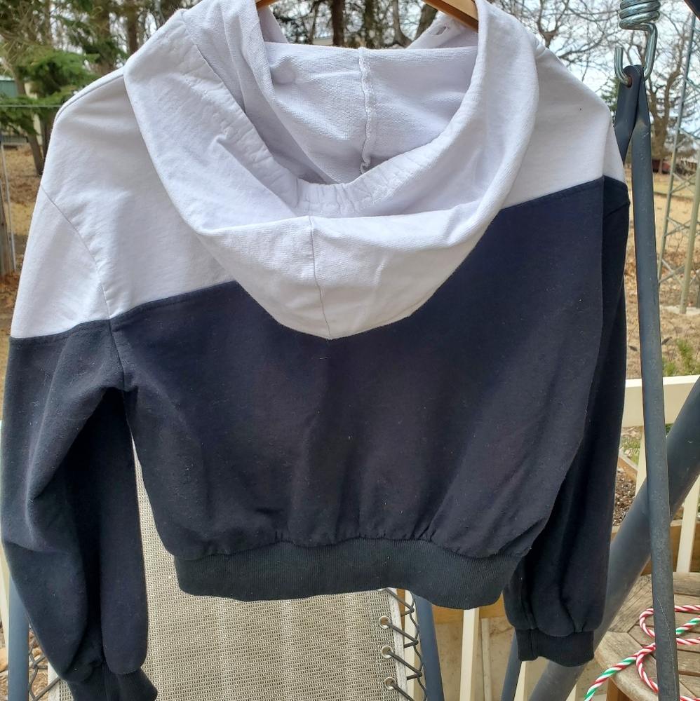 Two-Tone Cropped Hoodie - Picture 3 of 3